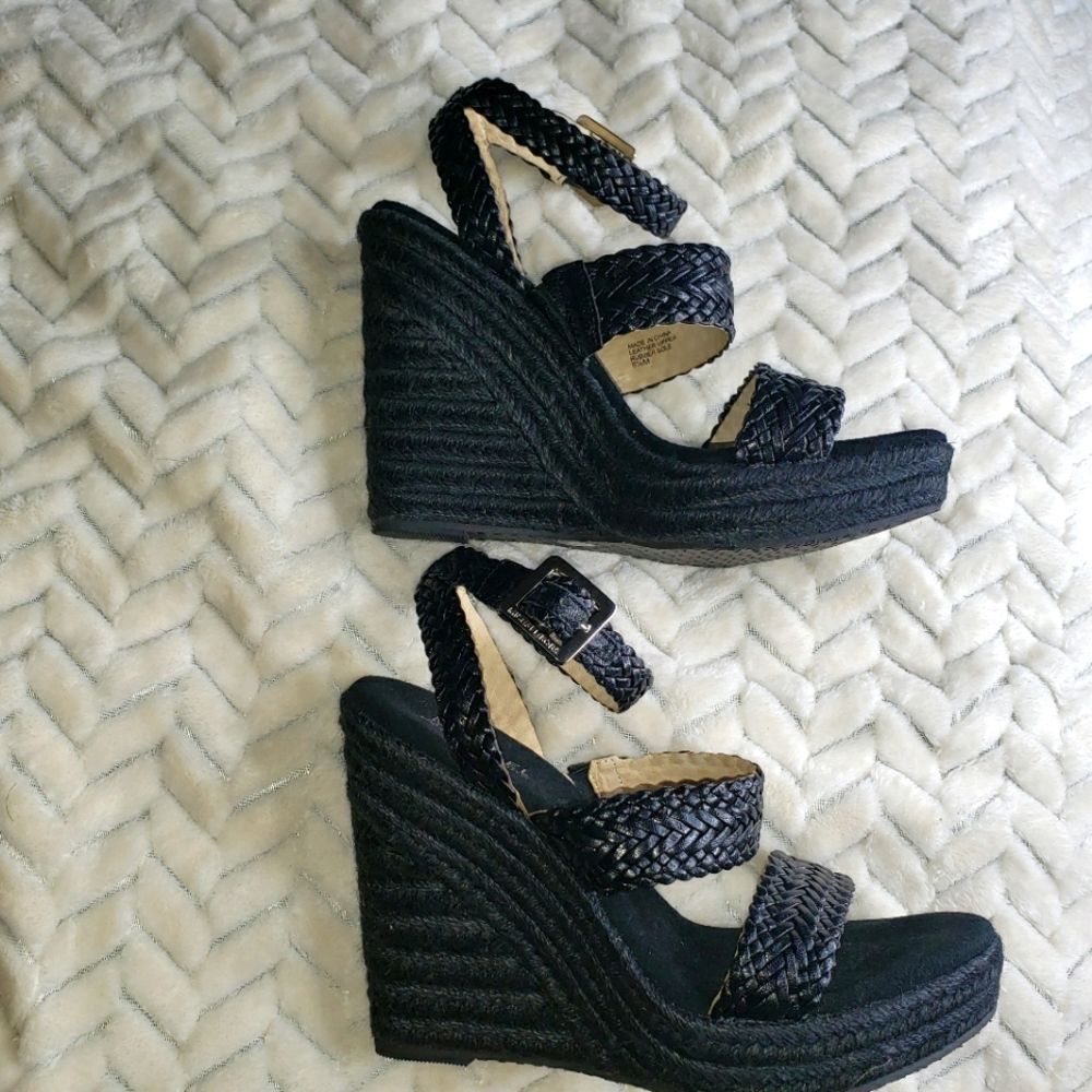 Michael Kors Wedge espadrilles, Women's sz 8.5, black.